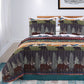 3 Piece King Size Quilt Set with Nature Inspired Print Multicolor By Casagear Home BM116917