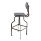 Isla Industrial Style Wooden Swivel Bar Stool With Curved Metal Base, Gray By Casagear Home