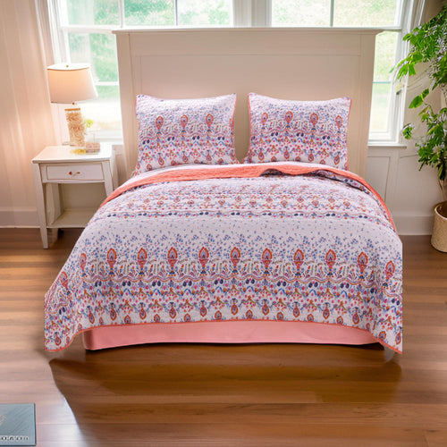 Dallas 3 Piece King Size Quilt Set | Fabric | Multicolor