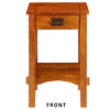 Spacious Mango Wood Nightstand with Slatted Side Panels, Brown - BM122854