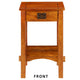 Spacious Mango Wood Nightstand with Slatted Side Panels, Brown - BM122854
