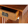 Spacious Mango Wood Nightstand with Slatted Side Panels, Brown - BM122854
