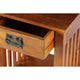 Spacious Mango Wood Nightstand with Slatted Side Panels, Brown - BM122854