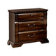 Wren Nightstand | 3 Drawers | Carved Details | Brown BM257006