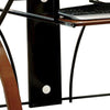 Glass Top Computer Desk with Z Shaped Metal Legs Brown and Black By Casagear Home