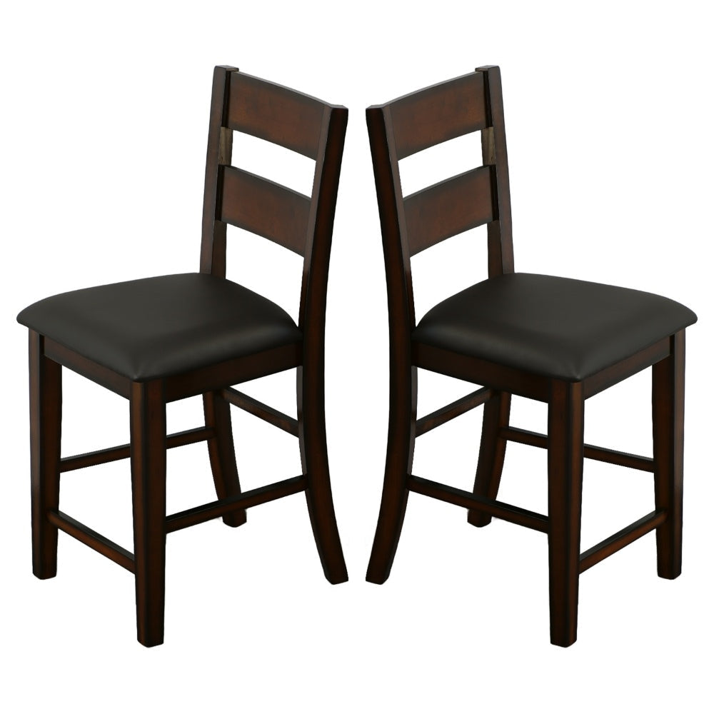 Dickinson II Cottage Counter Height Chair Dark Cherry Finish Set of 2 By The Urban Port BM131200