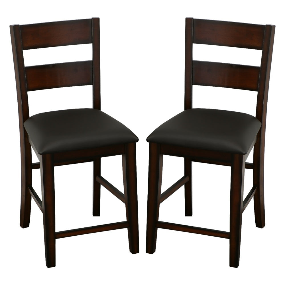 Dickinson II Cottage Counter Height Chair Dark Cherry Finish Set of 2 By The Urban Port BM131200