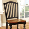 Mayville Cottage Side Chair With wooden Seat Black & Antique Oak Finsh Set of 2 By The Urban Port BM131268