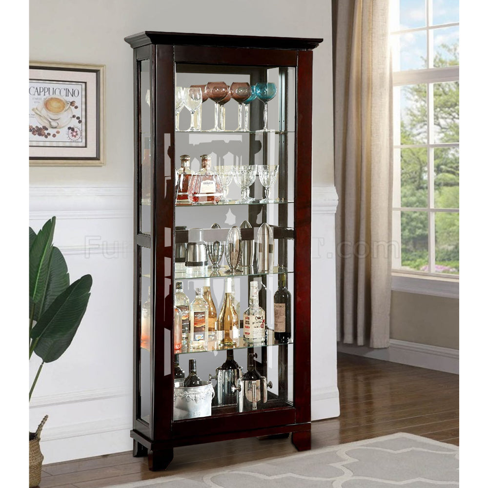 Curio Cabinet | Cappuccino Finish