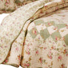 Denali 3 Piece Fabric King Size Quilt Set with Floral Prints, Multicolor By Casagear Home