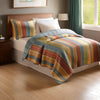 Huascaran 2 Piece Twin Size Quilt Set | Channel Stitching | Multicolor