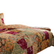 Kamet 3 Piece Full Size Bedspread Set | Floral Prints | Multicolor
