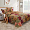 Kamet 3 Piece King Size Bedspread Set | Floral Prints | Multicolor