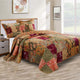 Kamet 3 Piece King Size Bedspread Set | Floral Prints | Multicolor