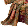 Kamet 3 Piece Fabric Queen Size Bedspread Set with Floral Prints,Multicolor By Casagear Home BM14956