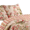 Atlanta Fabric 3 Piece King Size Quilt Set with Butterfly Prints,Multicolor By Casagear Home BM14960