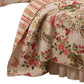 Atlanta Fabric 3 Piece Queen Size Quilt Set with Butterfly Print,Multicolor By Casagear Home BM14961