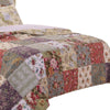 Chicago 5 Piece Fabric Queen Size Quilt Set with Jacobean Prints,Multicolor By Casagear Home