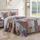 Chicago 3 Piece Full Size Bedspread Set | Jacobean Prints | Multicolor