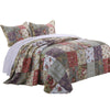 Chicago 3 Piece King Size Bedspread Set | Jacobean Prints | Multicolor