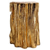 Nature Inspired Tree Trunk Metal Stool, Gold By The Urban port