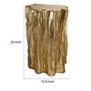 Nature Inspired Tree Trunk Metal Stool, Gold By The Urban port