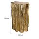 Nature Inspired Tree Trunk Metal Stool, Gold By The Urban port