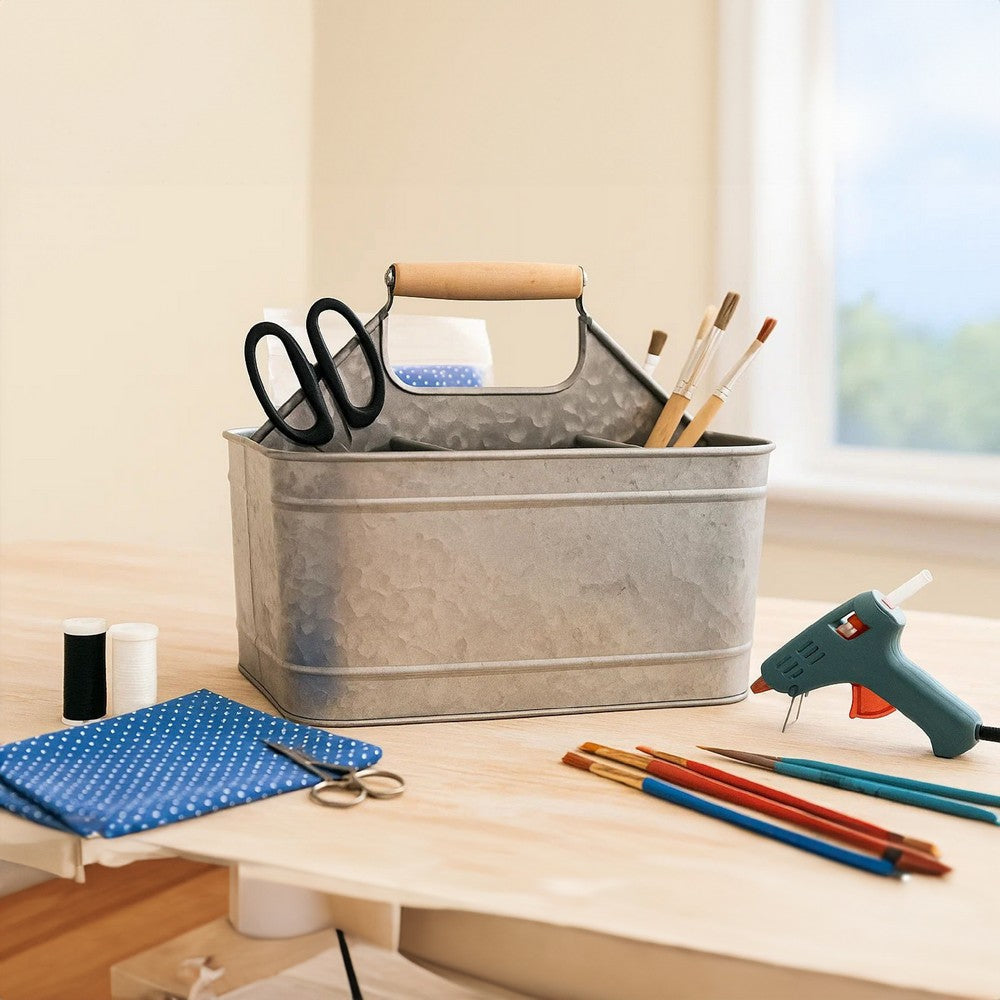 Galvanized Metal Sturdy Carry All Serveware Gray AMC-171102