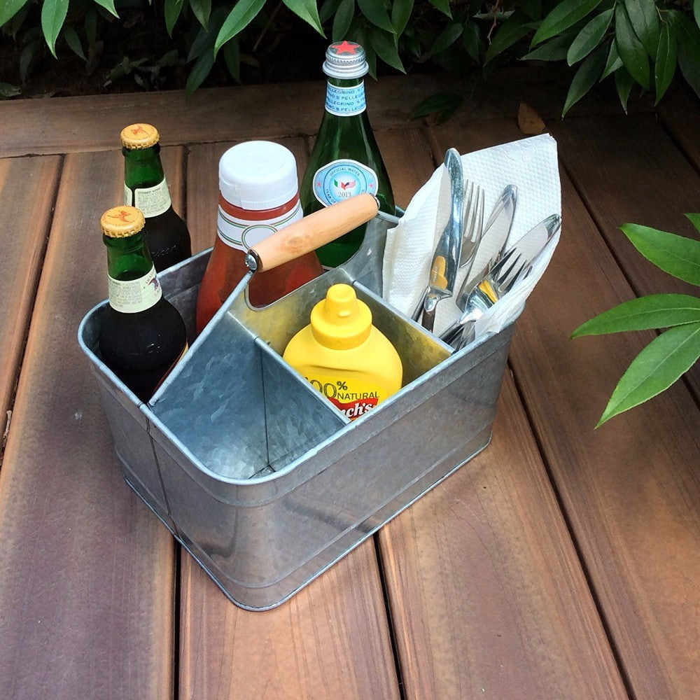Galvanized Metal Sturdy Carry All Serveware Gray AMC-171102