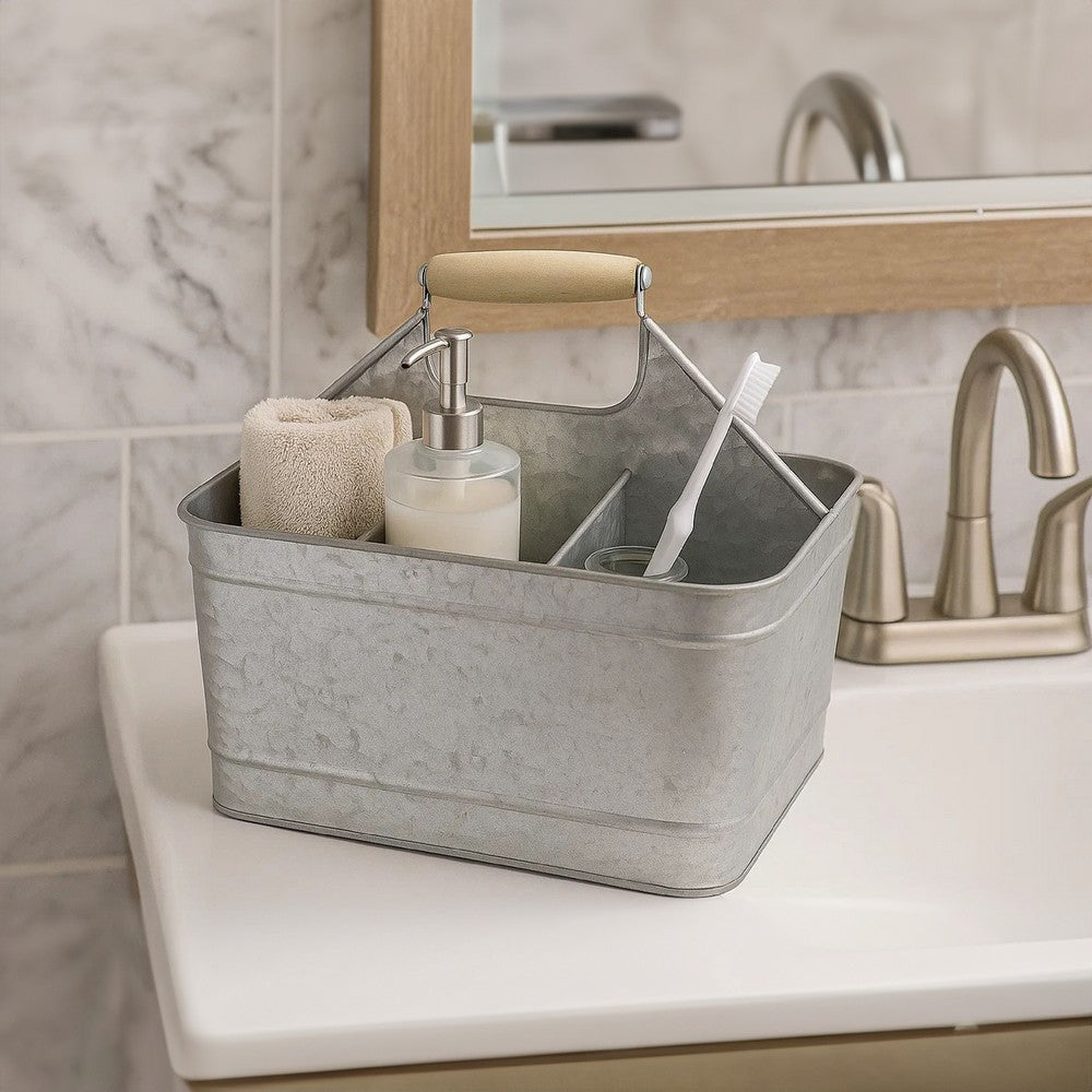 Galvanized Metal Sturdy Carry All Serveware Gray AMC-171102