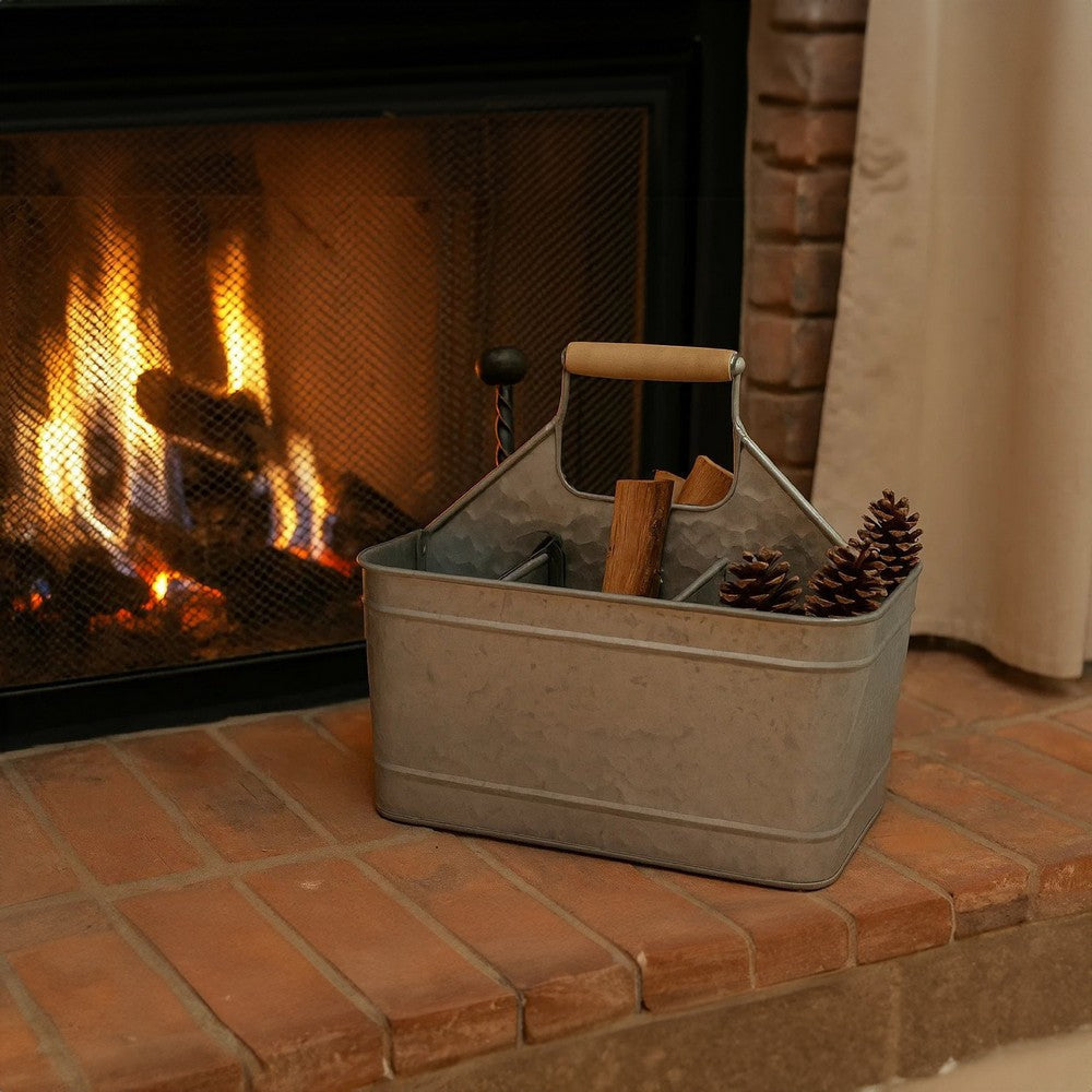 Galvanized Metal Sturdy Carry All Serveware Gray AMC-171102