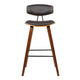 Wooden Frame Leatherette Barstool with Flared Legs Brown By Casagear Home BM155596