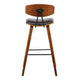 Wooden Frame Leatherette Barstool with Flared Legs Brown By Casagear Home BM155596
