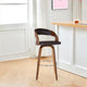 Barstool | 26" | Swivel | Faux Leather | Open Back | Brown