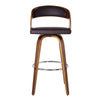 30’’ Leatherette Counter Height Barstool with Open Back,Brown By Casagear Home BM155718