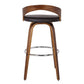 26’’ Swivel Counter Height Barstool with Open Back Brown By Casagear Home BM155721