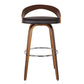 26’’ Swivel Counter Height Barstool with Open Back Brown By Casagear Home BM155721