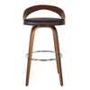 26’ Swivel Counter Height Barstool with Open Back Brown By Casagear Home BM155721