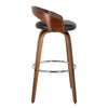 26’’ Swivel Counter Height Barstool with Open Back Brown By Casagear Home BM155721