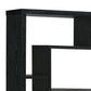 Asymmetrical Cube Black Book Case With Shelves