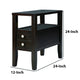Amiable Chairside Table Dark Espresso By Casagear Home BM157884