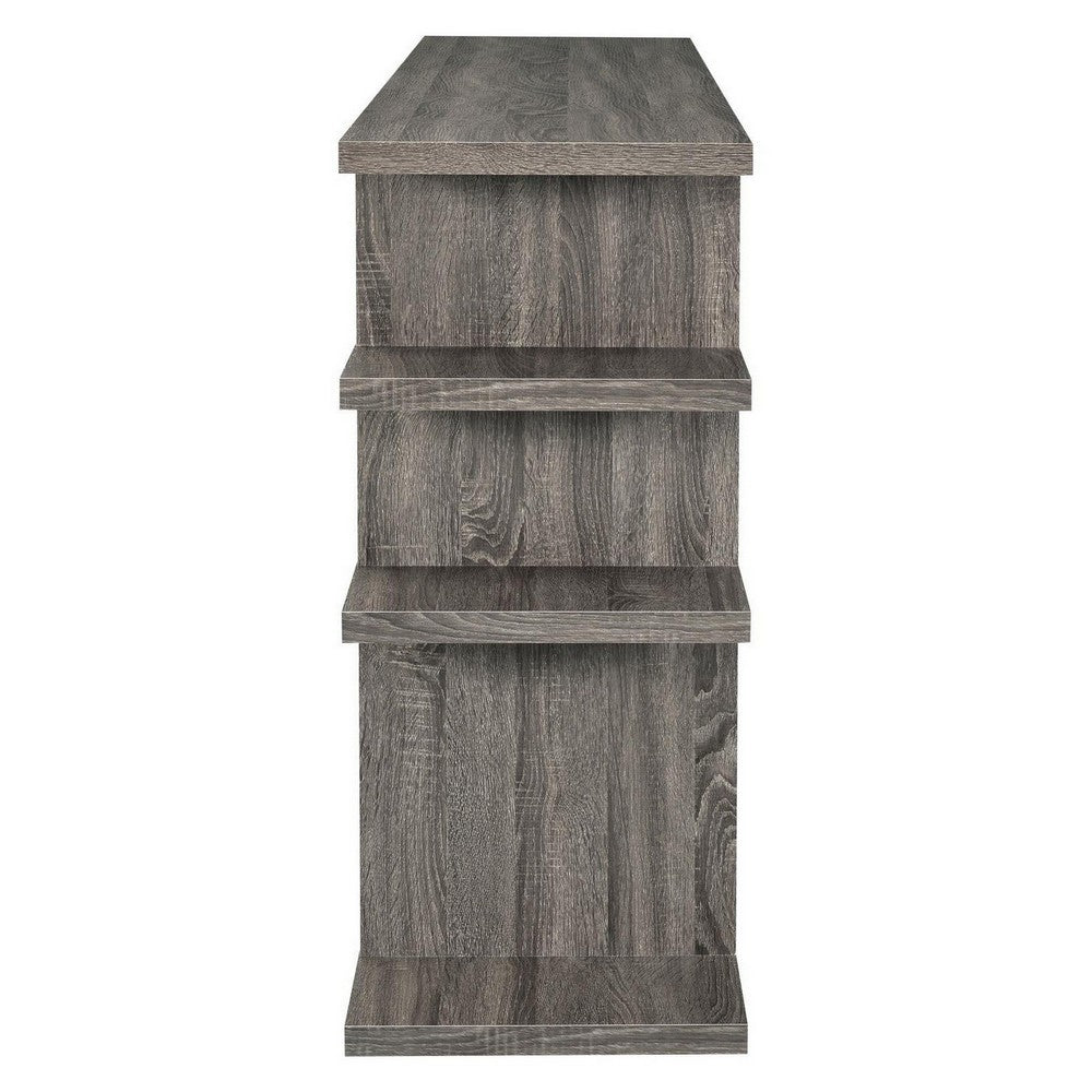 Contemporary Wooden Bookcase, Gray