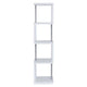 Modern Four Tier Wood And Metal Bookcase White CCA-801418