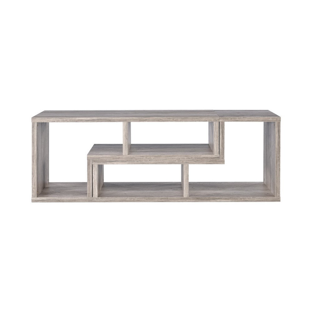 Modern Style Wooden Bookcase, Gray
