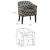 Accent Chair | Space Adorner Style | Gray Black CCA-900435