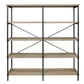 Olga 63 Inch Industrial 4 Tier Bookshelf Particleboard Metal Frame Gray Black - BM159421 BM159421