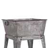 32’’ Multi-Functional Galvanized Metal Tub on Stand with Angled Legs Gray By The Urban Port IMX-65345
