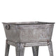 32’’ Multi-Functional Galvanized Metal Tub on Stand with Angled Legs Gray By The Urban Port IMX-65345
