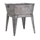 32’’ Multi-Functional Galvanized Metal Tub on Stand with Angled Legs Gray By The Urban Port IMX-65345