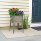 32’’ Multi-Functional Galvanized Metal Tub on Stand with Angled Legs Gray By The Urban Port IMX-65345